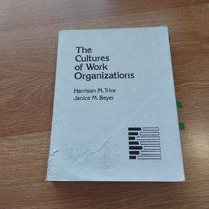 Mix & Match 3 for $10 Books! - The Cultures of Work Organizations Paperback